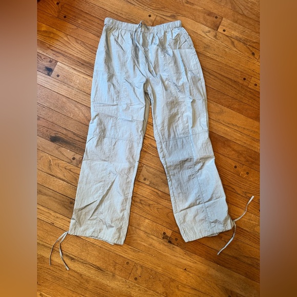 Pretty Garden Parachute Pants in Mist Blue Greeb - Picture 1 of 2